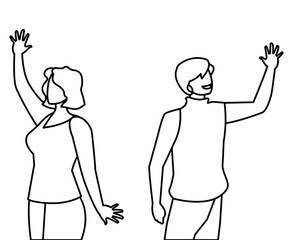 business couple avatars characters