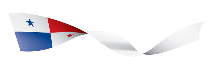 Panama flag, vector illustration on a white background