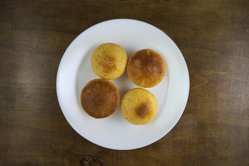 Cupcakes on a white plate