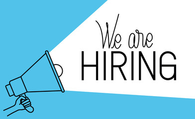 megaphone with we are hiring message