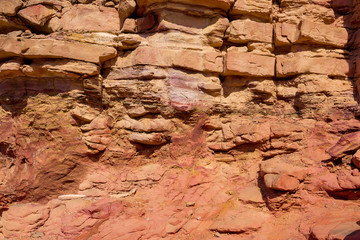 Coloured Canyon is a rock formation on South Sinai (Egypt) peninsula. Desert rocks of multicolored sandstone background.	