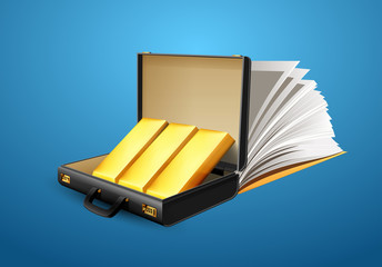 Business suitcase full of gold - briefcase concept © Black Jack