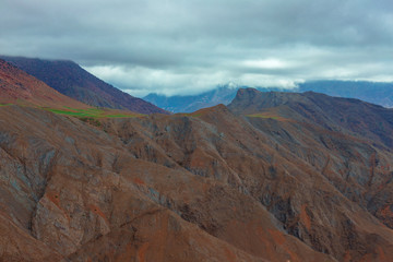 A beautiful mountain landscape, a geological wonder . Atlas Mountains, Morocco.