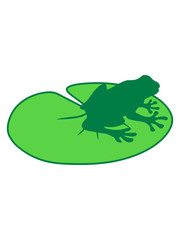 seeblatt frosch kröte silhouette umriss umrandung kontur amphibie tier klein süß niedlich cool logo sitzend tümpel clipart