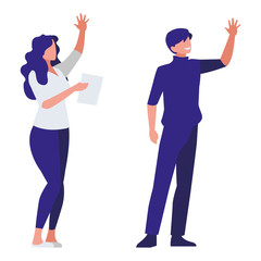 business couple avatars characters