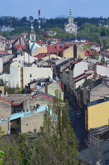 Cieszyn z lotu ptaka/Aerial view of Cieszyn town, Silesia, Poland