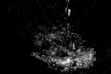 Splash of water. Isolate on black background