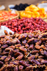 Sweet colorful candies in the market