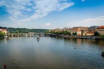 Fototapeta na wymiar The river in the city