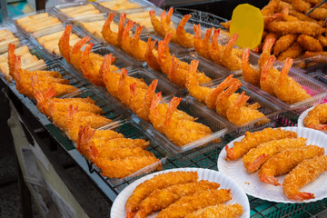 Mini Breaded and Fried Shrimp in plastic box