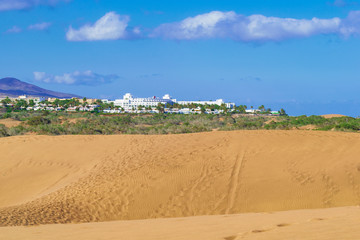 Fototapeta na wymiar Sand Dunes on Grand Canary