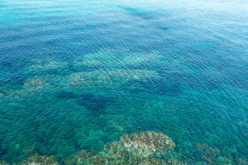 Water ocean background. Clear blue ripple aqua texture