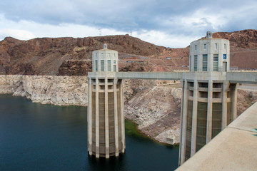 Lake Mead spillway towers