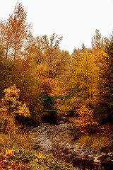 dusk over mountain lake