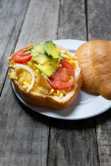 Mexican egg sandwich 