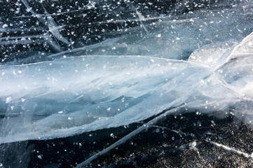 Ice of Lake Baikal