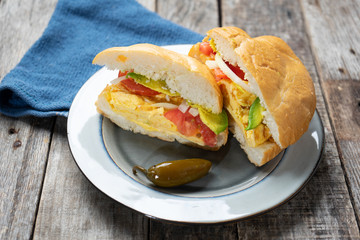 Mexican egg sandwich 