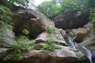 waterfall in deep forest