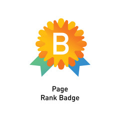 page rank badge popular web icon design 