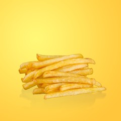 Homemade pile of appetizing french fries