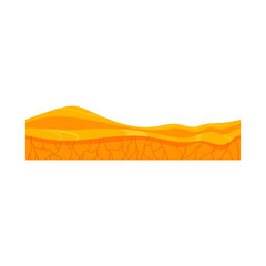 Vector soil ground layers with sand surface