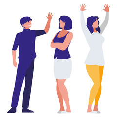 business people teamwork characters