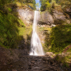 Fototapeta na wymiar Big waterfall, nature, national park in the forest