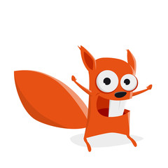 funny cartoon squirrel is feeling powerful © shockfactor