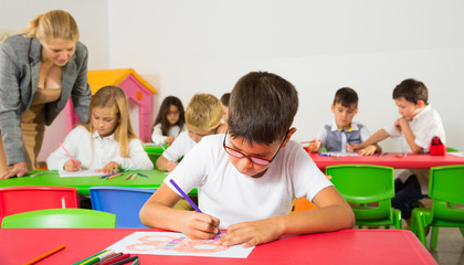 Portrait of boy student of primary school