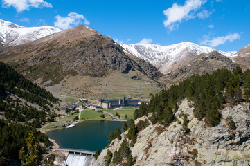 Nuria Valley in Pyrenees Queralbs