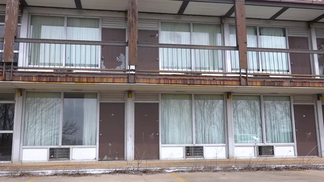 A sleazy abandoned motel has become a likely homeless meth lab in a rural region.