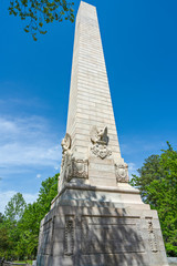 Jamestown, Virginia, USA - April 24, 2019 - The monument to the first elected government in the New World
