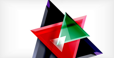 Dynamic triangle composition abstract background