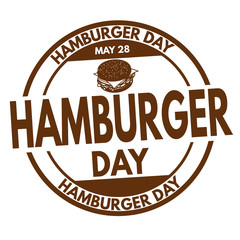 Hamburger day sign or stamp