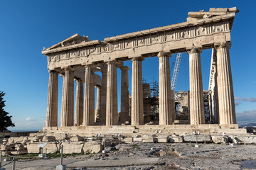 Fototapeta premium Ancient Building of The Parthenon in the Acropolis of Athens, Attica, Greece