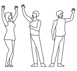 business people teamwork characters