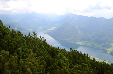 View of Lake Grundlsee in the Salzkammergut region in Austria