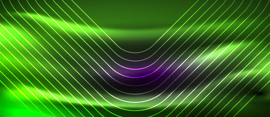 Glowing shiny neon squares abstract background, techno modern template