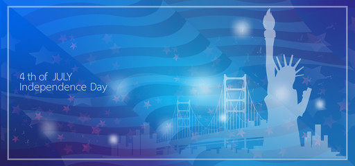 The vector 4 July  Independence Day  celebration image.