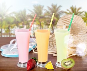 Fruit Smoothie on desk