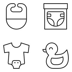 Baby Vector Line Icon Set