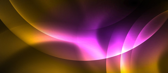 Shiny neon circles abstract background