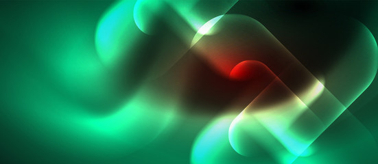 Neon glowing techno lines, blue hi-tech futuristic abstract background template