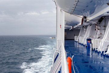 Life saving equipment on a ship