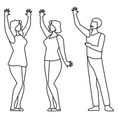 business people teamwork characters