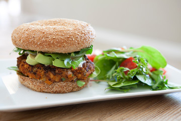 Vegetarian Burger with Avocado