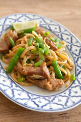 Stir Fried Pork with Udon Noodles