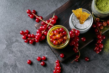 Variety of chia puddings