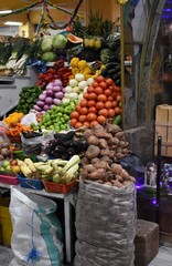 Fresh vegetables at the farmers market 