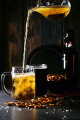 Light and dark craft beer